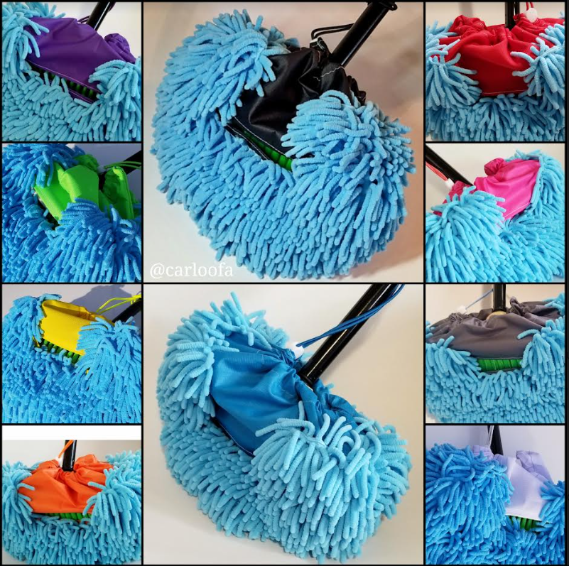 Car Loofa Foam Brush Mop Cover
