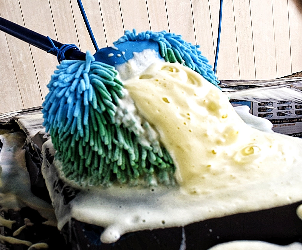 Car Loofa Foam Brush Mop Cover
