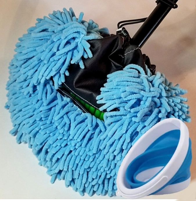 Car Loofa with 3L Collapsible Bucket