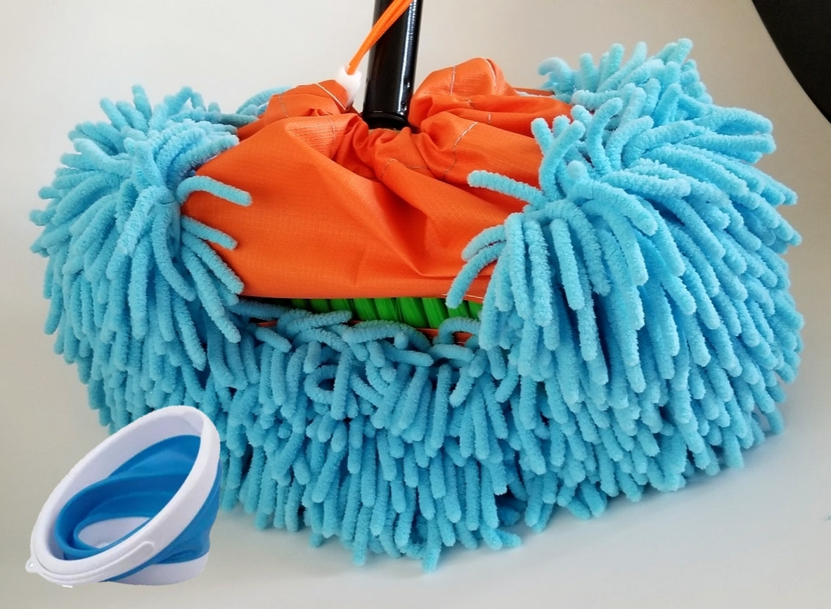 Car Loofa with 3L Collapsible Bucket