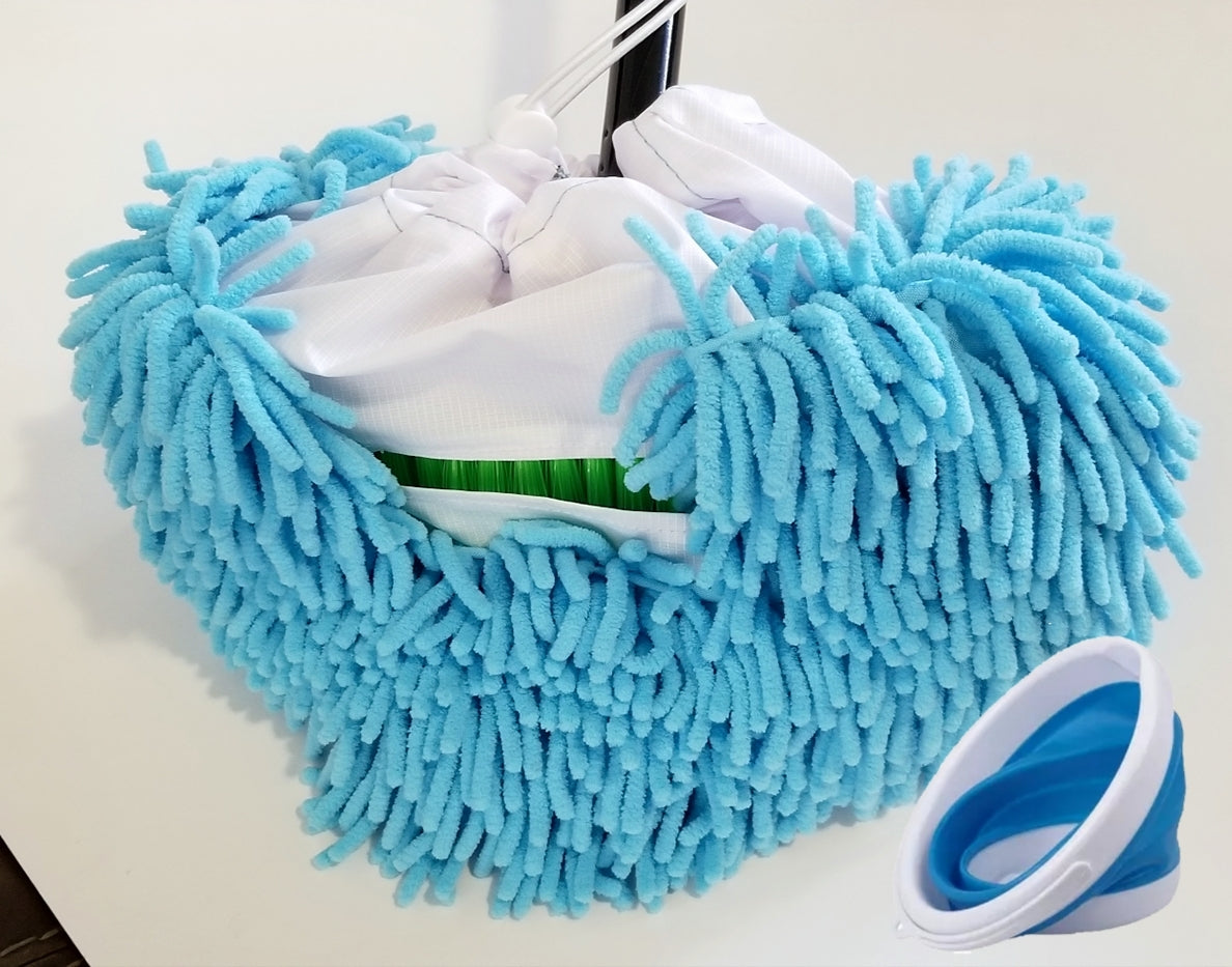Car Loofa with 3L Collapsible Bucket