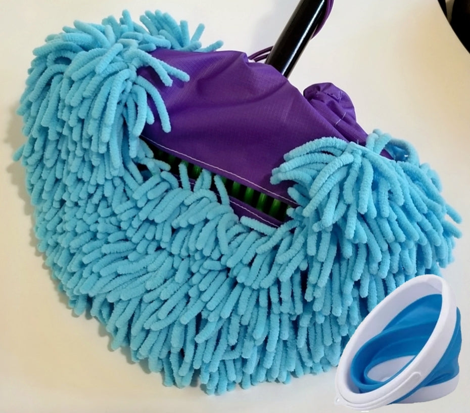 Car Loofa with 3L Collapsible Bucket
