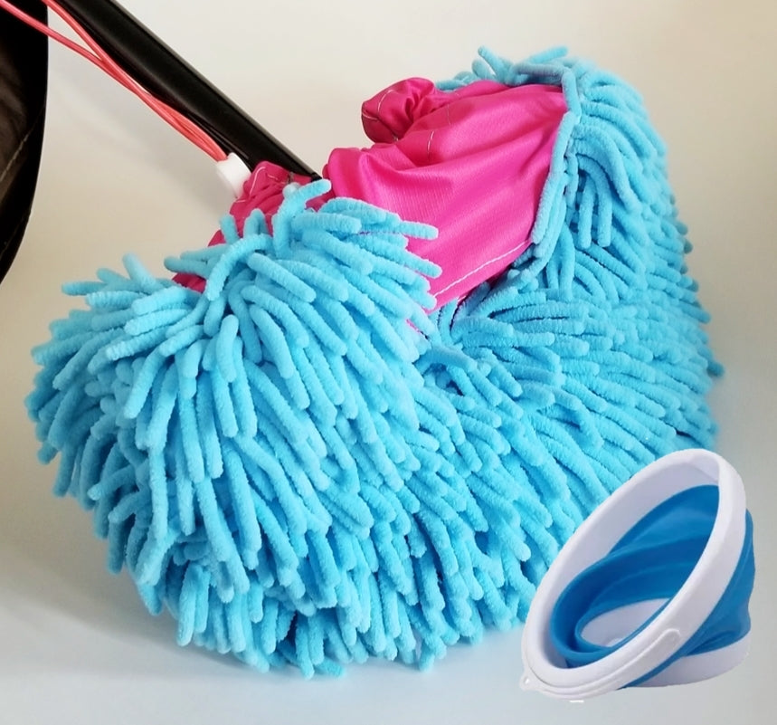 Car Loofa with 3L Collapsible Bucket