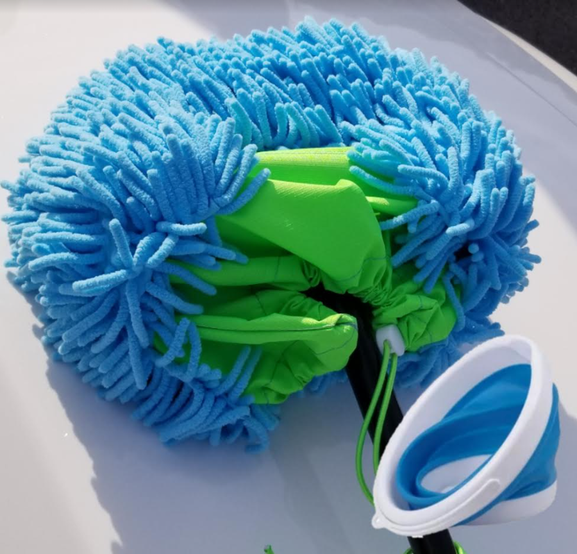 Car Loofa with 3L Collapsible Bucket